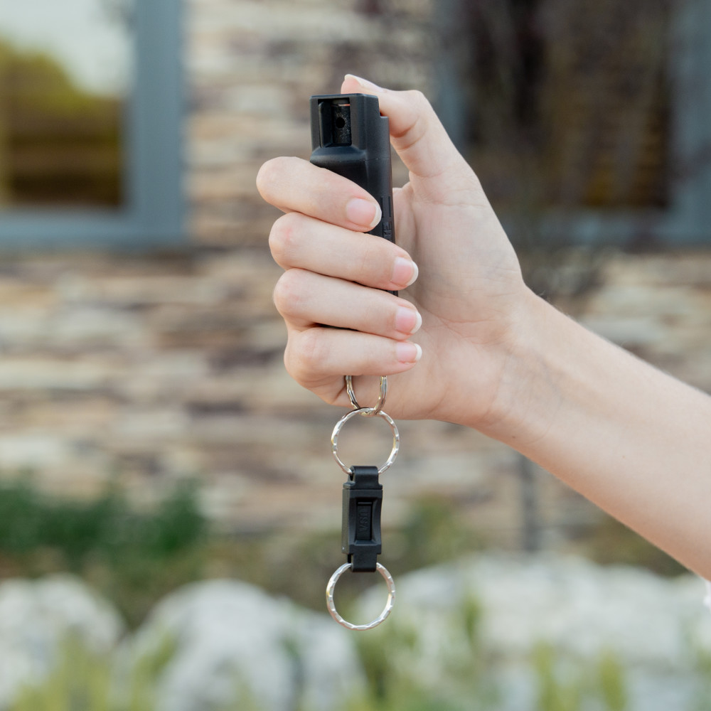 Black SABRE keychain pepper spray