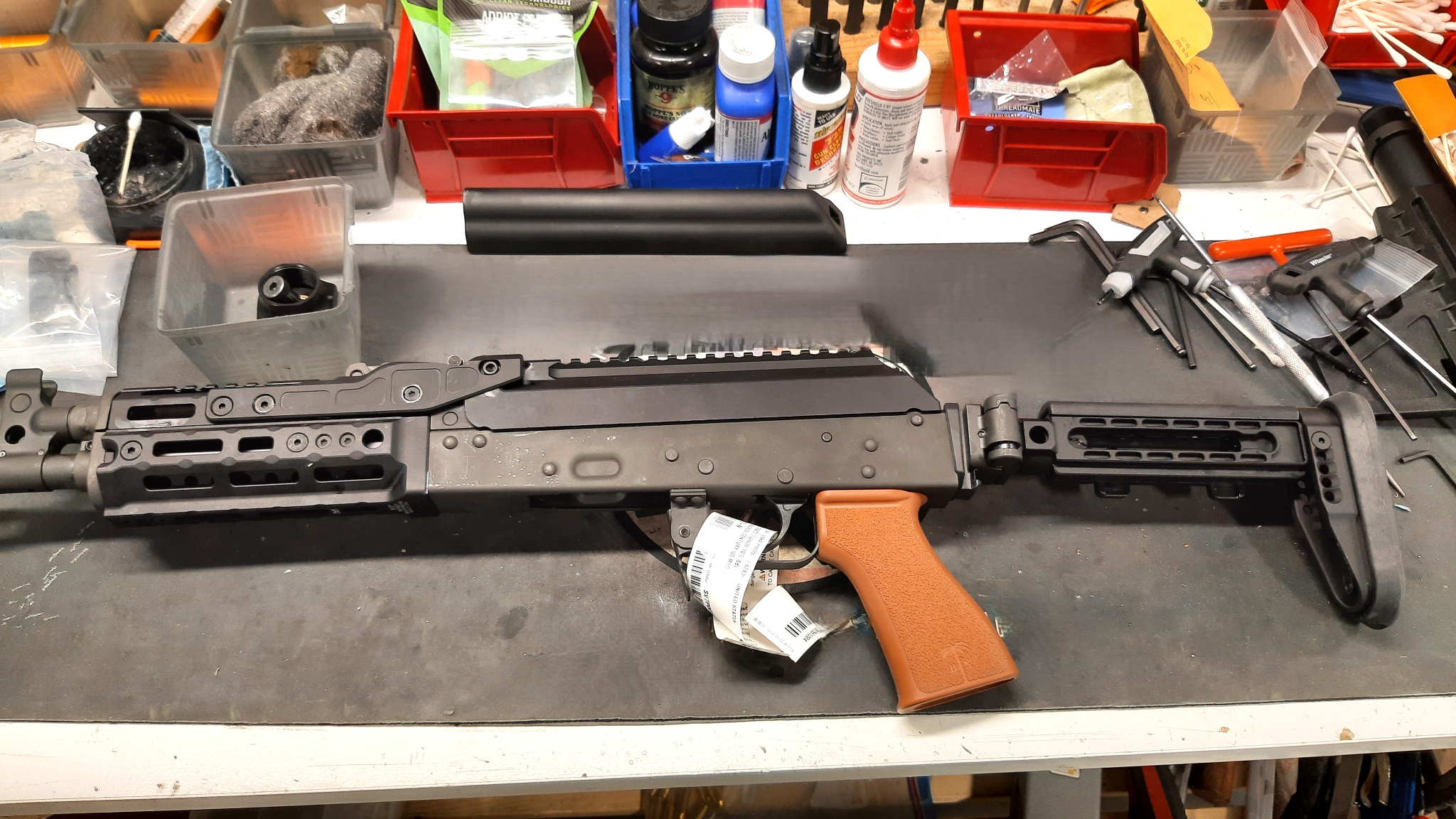Completed AK pistol brace and furniture conversion