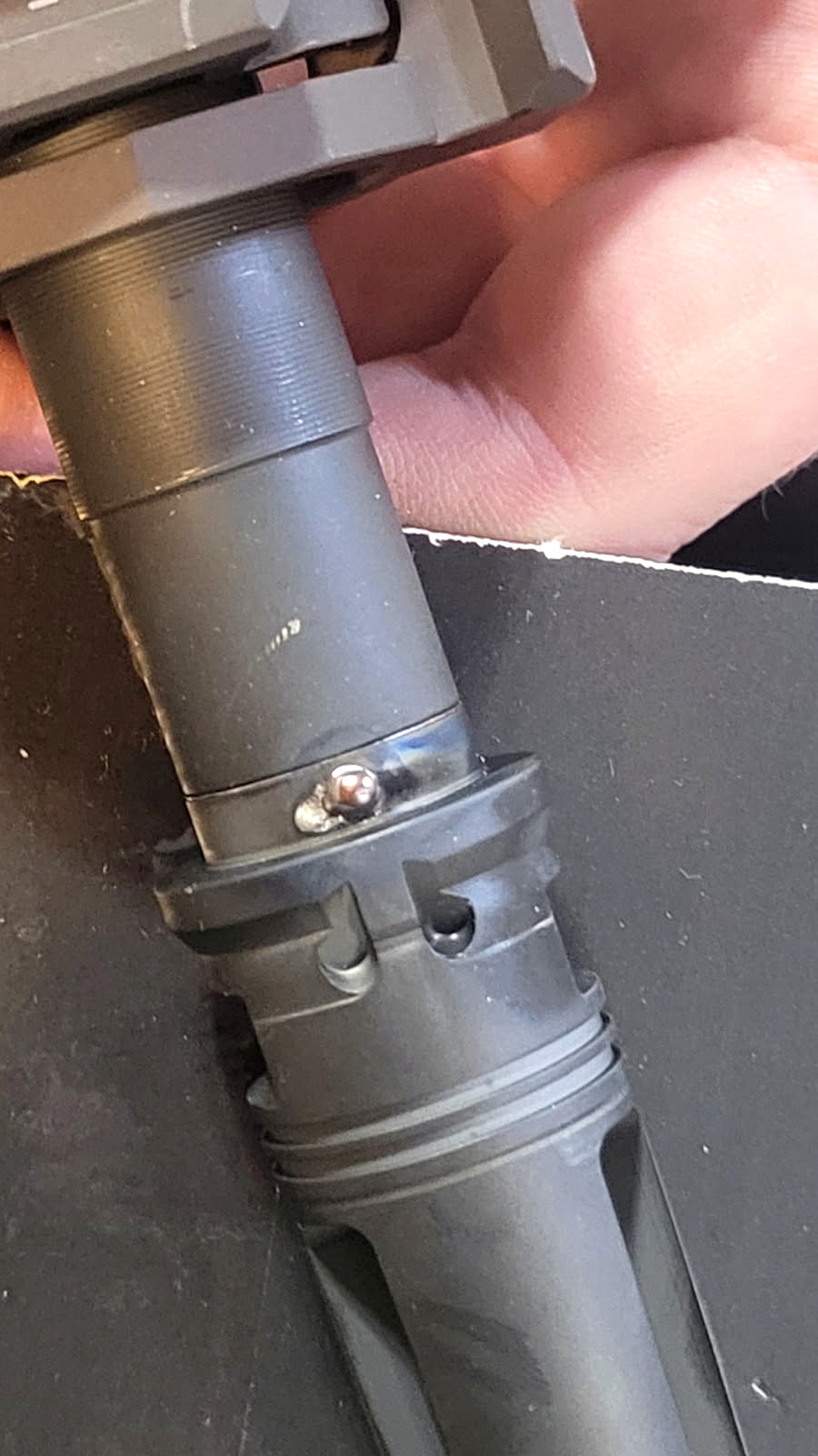 Second pin and weld example