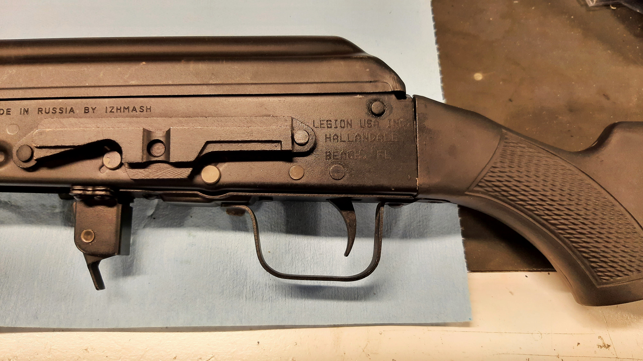 Original Saiga receiver and stock detail