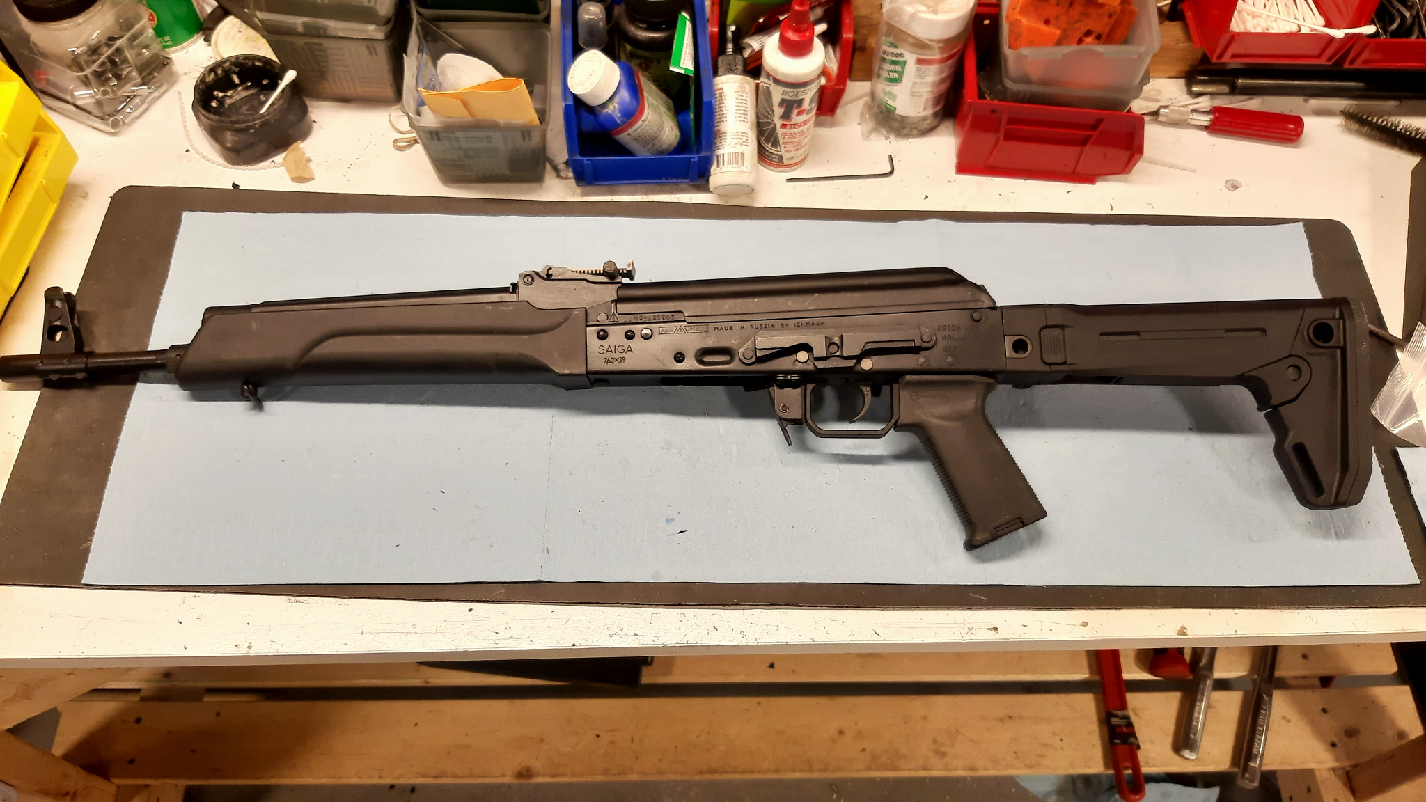 Completed Saiga sporter conversion